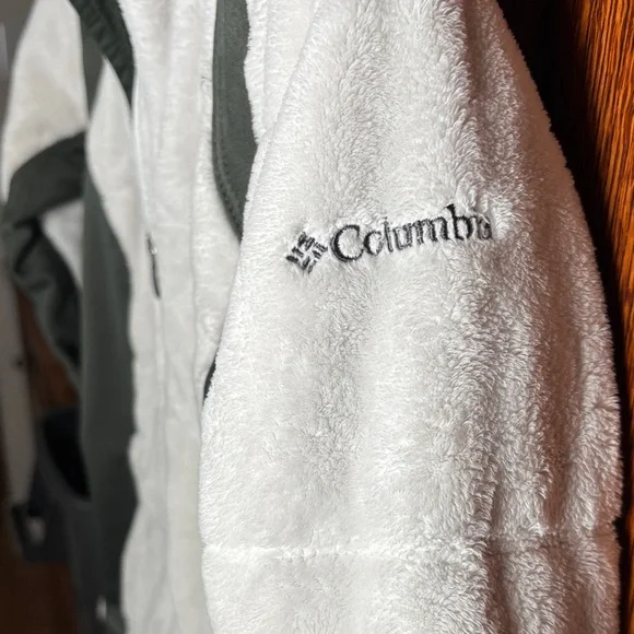 Columbia Omni-heat Women's White and Gray Fleece Jacket Size Small - Picture 3 of 7